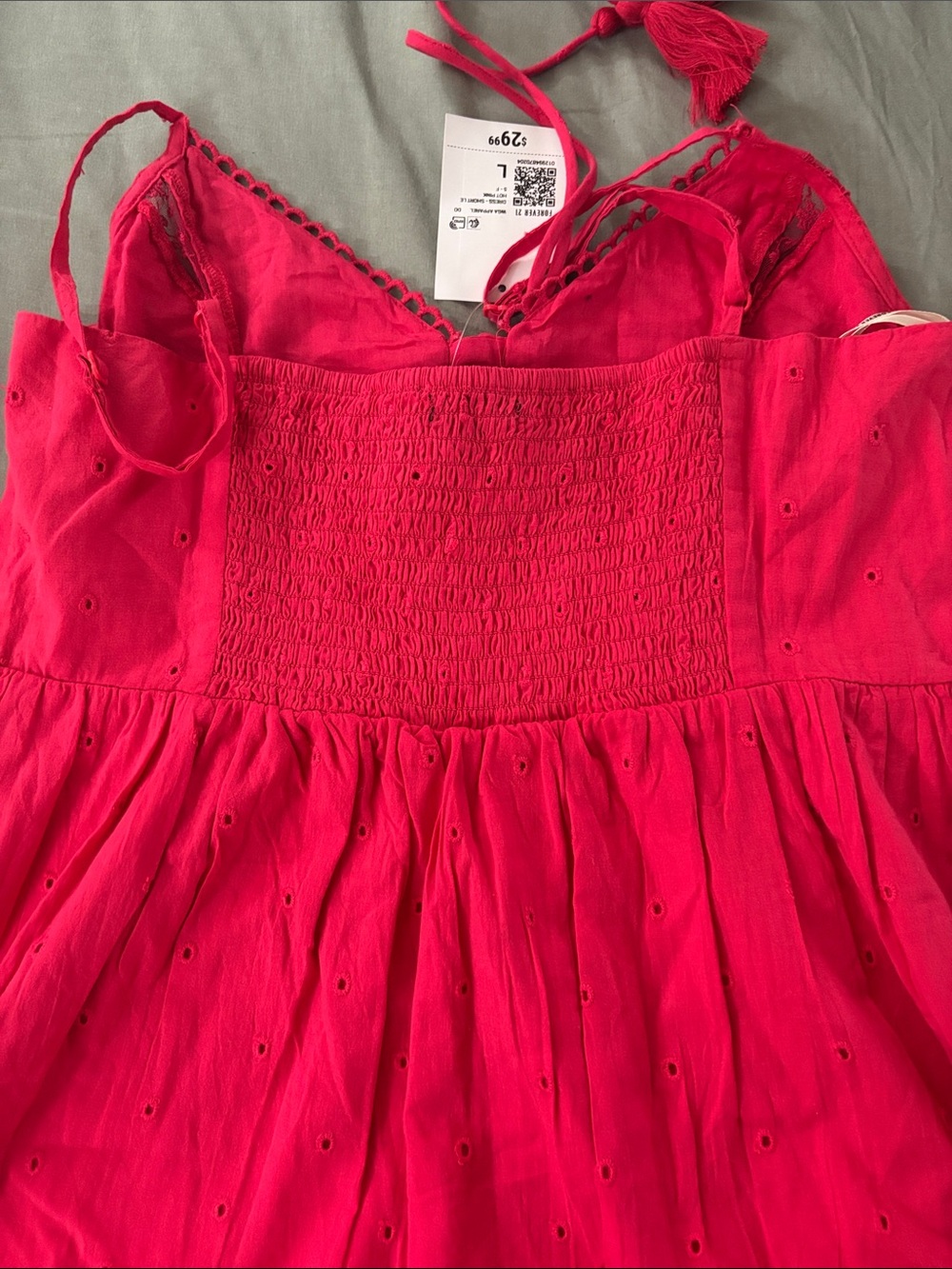 Express Hot Pink Lace-Trim Camisole Tank